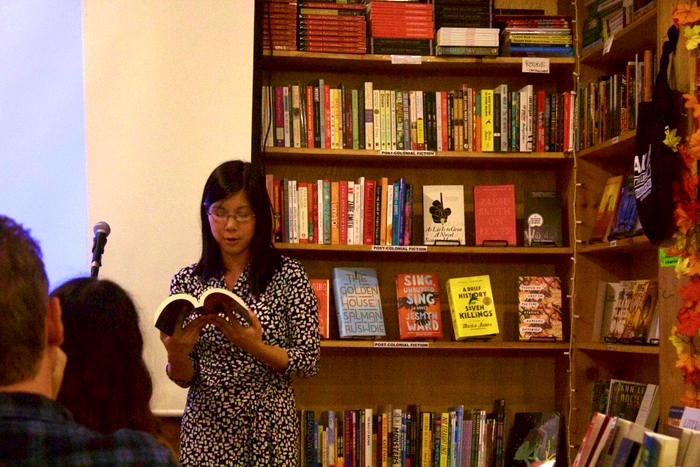 me reading at Bluestockings