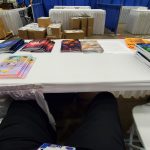 The SFPA / SFWA vendor table at the AWP convention in Baltimore, Maryland.
