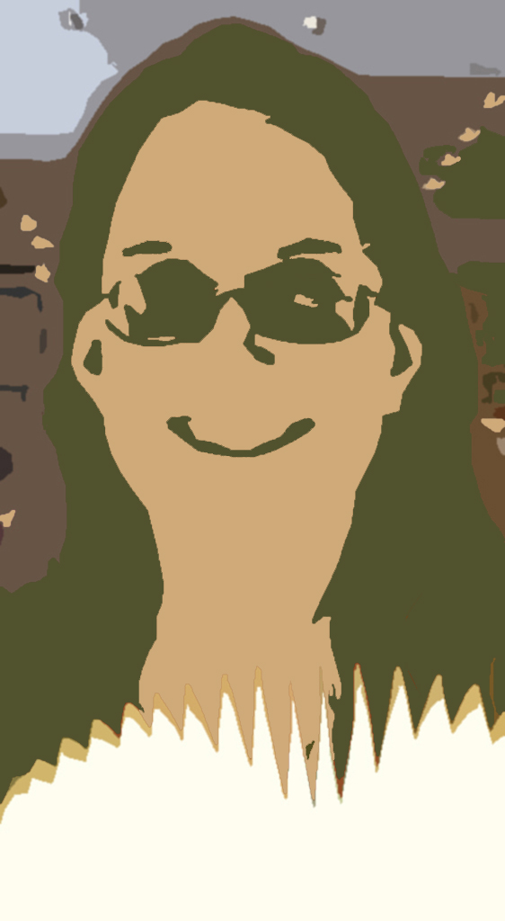 An artistic rendering of a headshot of M. Frost